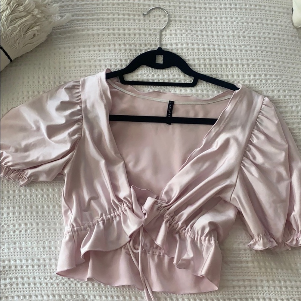 Urban Outfitters Pink silk top